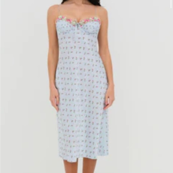 For Love & Lemons Floral Midi Slip Dress - Picture 4 of 8